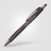 Stylo Avalon en plastique recyclé avec finition pierre et stylet (+4 Colour Inkjet)