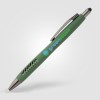 Stylo Avalon en plastique recyclé avec finition pierre et stylet (+4 Colour Inkjet)