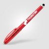 Stylo Prism en plastique recyclé avec stylet, boule anti-stress et encre gel (+Sérigraphie)