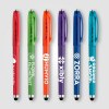 Stylo Prism en plastique recyclé avec stylet, boule anti-stress et encre gel (+Sérigraphie)