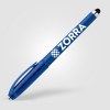 Stylo Prism en plastique recyclé avec stylet, boule anti-stress et encre gel (+Sérigraphie)