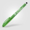Stylo Prism en plastique recyclé avec stylet, boule anti-stress et encre gel (+Sérigraphie)