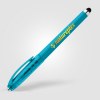 Stylo Prism en plastique recyclé avec stylet, boule anti-stress et encre gel (+Sérigraphie)