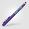 Stylo Prism en plastique recyclé avec stylet, boule anti-stress et encre gel (+Sérigraphie)