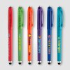 Stylo Prism en plastique recyclé avec stylet, boule anti-stress et encre gel (+Sérigraphie)