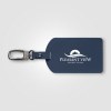 Étiquette de bagage Malmö en métal recyclé avec mousqueton – 6,5 × 17,5 cm (+Sérigraphie)