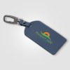 Étiquette de bagage Malmö en métal recyclé avec mousqueton – 6,5 × 17,5 cm (+Sérigraphie)