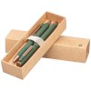 Coffret cadeau stylo York, plastique recyclé, finition bronze (+4 Colour Inkjet)