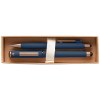 Coffret cadeau stylo York, plastique recyclé, finition bronze (+4 Colour Inkjet)