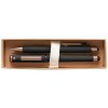 Coffret cadeau stylo York, plastique recyclé, finition bronze, boîte décorée - marquée (+4 Colour Inkjet)
