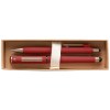 Coffret cadeau stylo York, plastique recyclé, finition bronze, boîte décorée - marquée (+4 Colour Inkjet)