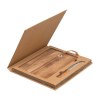 Set Mysa, couteau à fromage suspendu et planche en bambou FSC - 262 x 290 x 25 mm (+Laser)