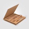 Set Mysa, couteau à fromage suspendu et planche en bambou FSC - 262 x 290 x 25 mm (+Laser)