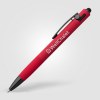 Stylo à bille Saga, aluminium recyclé, mécanisme à bouton-poussoir et stylet (+Laser)