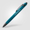 Stylo à bille Saga, aluminium recyclé, mécanisme à bouton-poussoir et stylet (+Laser)