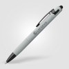 Stylo à bille Saga, aluminium recyclé, mécanisme à bouton-poussoir et stylet (+Laser)