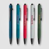 Stylo à bille Saga, aluminium recyclé, mécanisme à bouton-poussoir et stylet (+Laser)