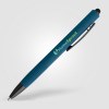 Stylo à bille Saga, aluminium recyclé, mécanisme à bouton-poussoir et stylet (+Laser)