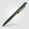 Stylo à bille Saga, aluminium recyclé, mécanisme à bouton-poussoir et stylet (+Laser)