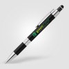 Stylo Adorn en aluminium recyclé avec finition chromée et stylet (+Laser)