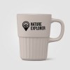 Mug Majesty en céramique avec finition mate et relief cannelé – 445 ml (+Sérigraphie)