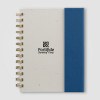 Organiseur Halden, papier FSC, carnet à spirales avec notes adhésives - B6 (+Sérigraphie)
