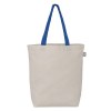 Sac shopping Tonga en coton recyclé à anses colorées – 11 L (+Sérigraphie)