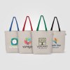 Sac shopping Tonga en coton recyclé à anses colorées – 11 L (+Sérigraphie)