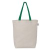 Sac shopping Tonga en coton recyclé à anses colorées – 11 L (+Sérigraphie)