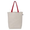 Sac shopping Tonga en coton recyclé à anses colorées – 11 L (+Sérigraphie)