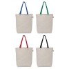 Sac shopping Tonga en coton recyclé à anses colorées – 11 L (+Sérigraphie)