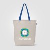 Sac shopping Tonga en coton recyclé à anses colorées – 11 L (+Sérigraphie)