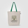 Sac shopping Tonga en coton recyclé à anses colorées – 11 L (+Sérigraphie)