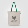Sac shopping Tonga en coton recyclé à anses colorées – 11 L (+Sérigraphie)