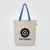 Sac shopping Tonga en coton recyclé à anses colorées – 11 L (+Sérigraphie)