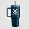 Mug Grosche Aspen, acier inoxydable, triple paroi isolante, avec paille - 945 ml (+Sérigraphie)