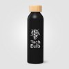 Gourde Eden en aluminium avec couvercle en bambou – 590 ml (+Sérigraphie)