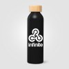 Gourde Eden en aluminium avec couvercle en bambou – 590 ml (+Sérigraphie)
