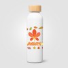 Gourde Eden en aluminium avec couvercle en bambou – 590 ml (+Sérigraphie)