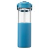 Gourde Juno en verre avec manchon silicone et paille – 590 ml (+Sérigraphie)
