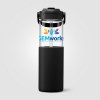 Gourde Juno en verre avec manchon silicone et paille – 590 ml (+Sérigraphie)
