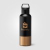 Gourde Aurelia isotherme en acier inoxydable recyclé sous vide – 640 ml (+Sérigraphie)