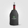 Housse isotherme Nest pour bouteille de vin, polyester recyclé chiné - 16,3 x 22,5 cm (+Sérigraphie)