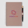 Set carnet Terra A5 à spirales, couverture rigide en carton de lait recyclé & stylo Reborn (+4 Colour Inkjet)