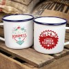 Tasses en émail de qualité supérieure (568ml/20oz) - Blanc