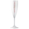 Flûte à Champagne en plastique réutilisable (187ml/6.6oz) Noir et Blanc