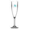 Flûte à Champagne en plastique réutilisable (187ml/6.6oz) Noir et Blanc