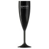 Flûte à Champagne en plastique réutilisable (187ml/6.6oz) Noir et Blanc