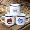 Tasses en émail de qualité supérieure (285ml/10oz) - Blanc