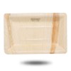 Plateau rectangulaire en feuilles de palmier (25x35cm)